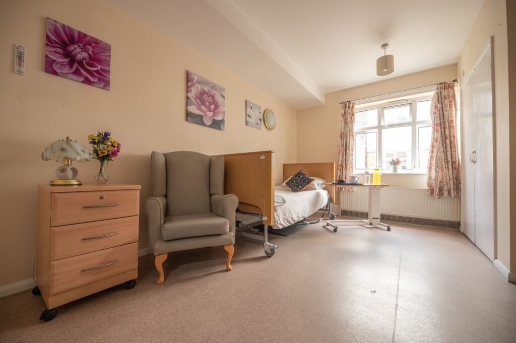 Bedroom within a Care home in Romford