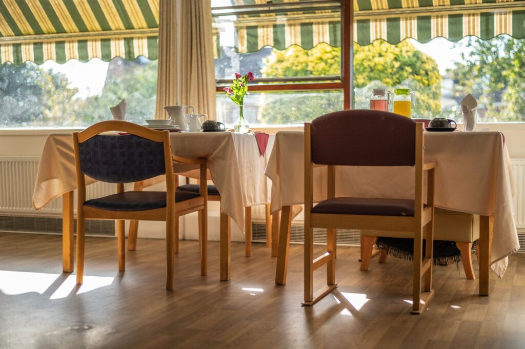 Sitting area within the care home