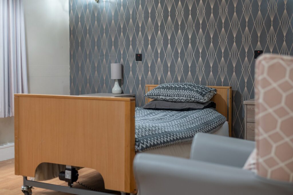 Bedroom and bed