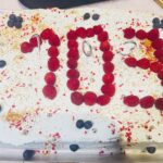 Double Centenary Cake Celebrating 103 Years at Broxbourne Nursing Home