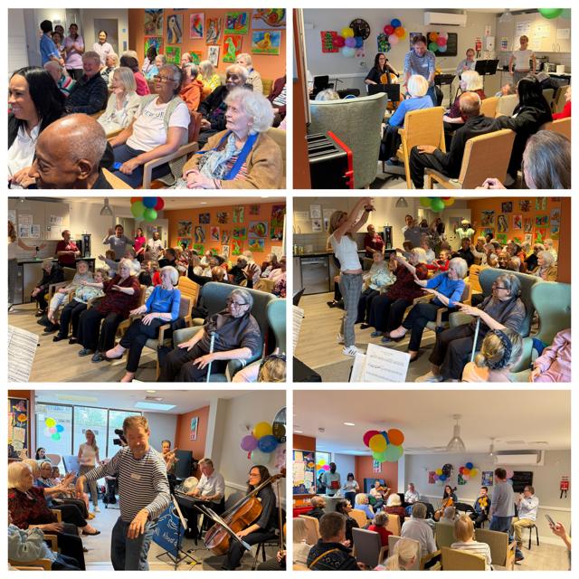 English National Opera Performance at Beachcroft Care Home Residents enjoying a lively musical performance at Beachcroft Care Home.