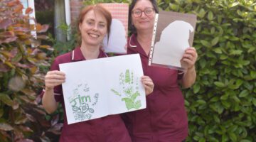 St Stephen's Care Home Staff Celebrating The Big Draw Award