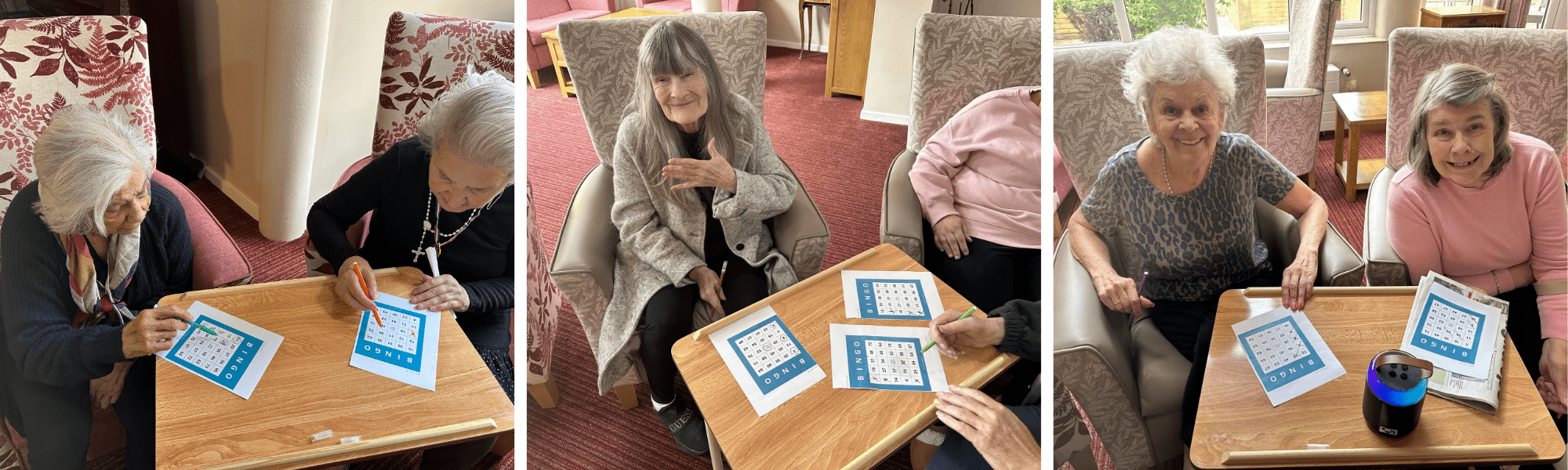 Residents enjoy friendly bingo games at Alan Morkill