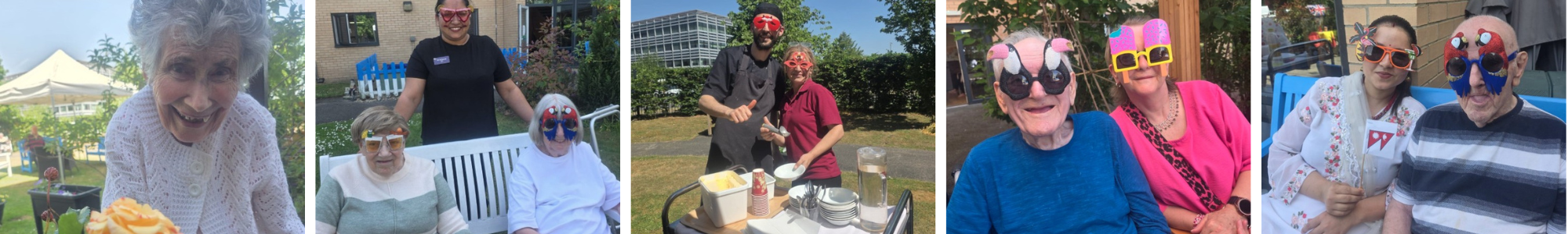 Residents enjoy May heatwave outside Hatfield Nursing Home