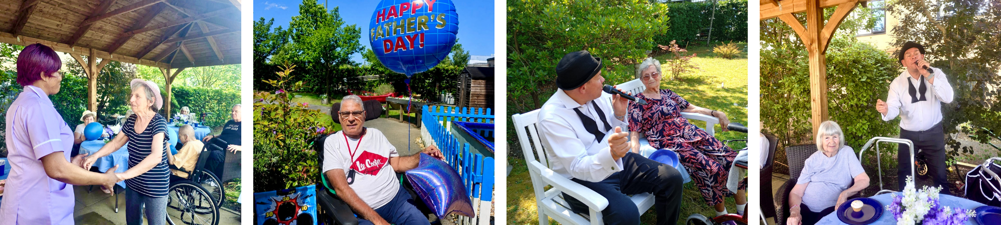 Hatfield Nursing Home staff singing to celebrate Father’s Day