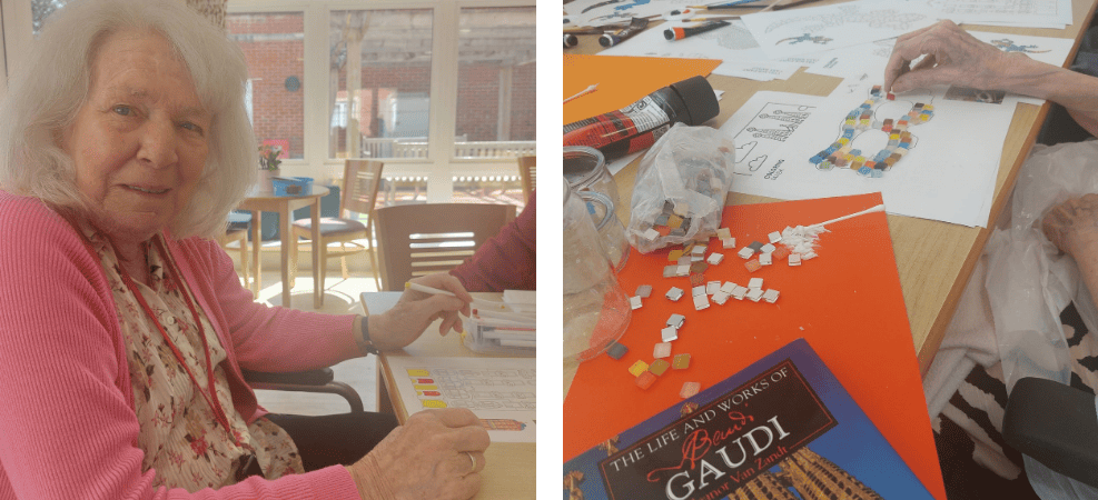 Lynwood Explorer residents enjoy creative crafts in Spain