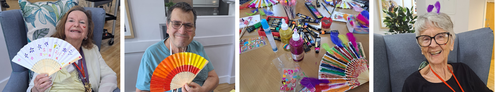 Residents enjoying creative fan making and parties in Spain