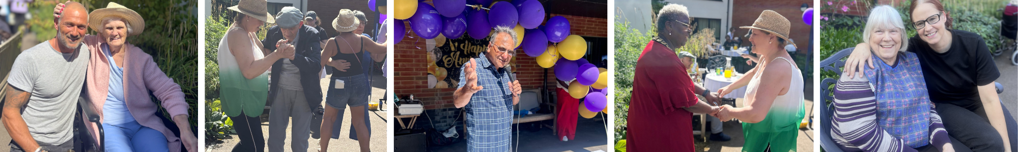 Residents enjoying a sunny celebration at Broxbourne Nursing Home