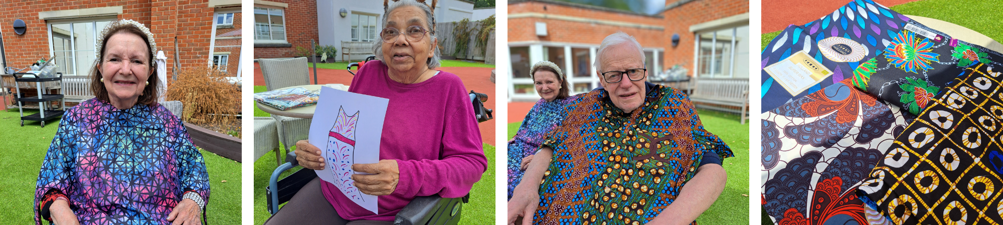 Lynwood Explorer residents sharing Nigerian inspired crafts outdoors