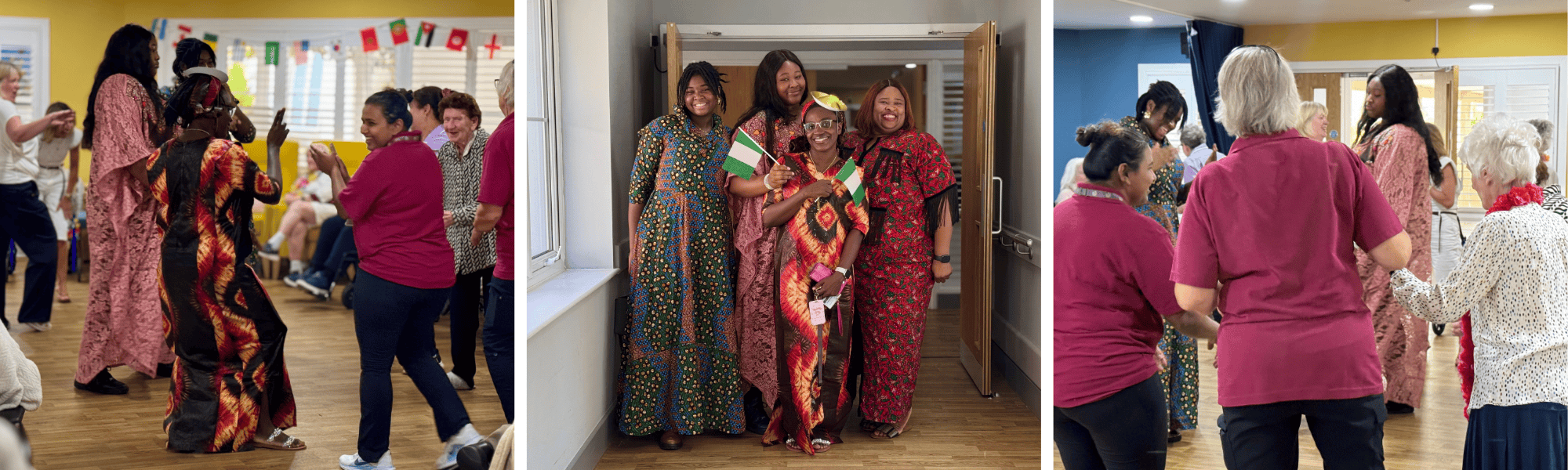 Nigerian celebration on the Lynwood Explorer with dancers