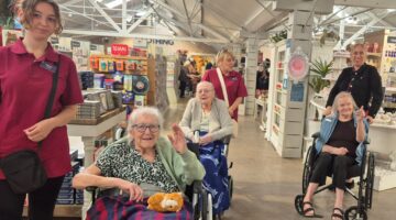 Residents enjoying a shopping trip in a local B&M store