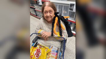 Kath enjoys shopping with groceries at Manor House lunch